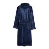 VINGA Louis Luxus Plüsch GRS rPET Bademantel Größe L/XL navy blau | ohne Werbeanbringung | Nicht verfügbar | Nicht verfügbar | Nicht verfügbar