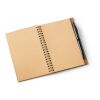 VICENTE. B6-Notizbuch aus Kork und Recyceltes Polyester (100% rPET) mit Kugelschreiber schwarz | ohne Werbeanbringung | Nicht verfügbar | Nicht verfügbar | Nicht verfügbar