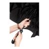 CAMILLE. Großer Regenschirm (27") aus 190T Pongee schwarz
