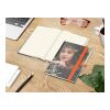 Notizbuch Match-Book Papier-Hardcover individuell bedruckt Orange | DIN A5 | ohne Werbeanbringung | matt | Cremefarben/Punktraster