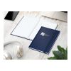 Notizbuch Visco-Book Buchleinen-Hardcover farbig A5 Dunkelblau | DIN A5 | ohne Werbeanbringung | Silberprägung inkl. | Hochweiß/Punktraster