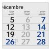 4-Monatskalender Einblatt Budget 4 Schrift modern Blau | 300 × 560 mm | ohne Werbeanbringung