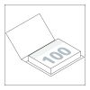 Haftnotizblock Hardcover Dublin Format mittelgroß 100 Haftzettel 105 × 78 mm | Nicht verfügbar | ohne Werbeanbringung | weiß | glänzend