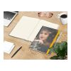 Notizbuch Match-Book Papier-Hardcover individuell bedruckt Gelb | DIN A4 | ohne Werbeanbringung | matt | Cremefarben/Winkelkaro