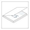 Haftnotizblock Memo-Card Format klein Karton-Umschlag 72 × 50 mm | Nicht verfügbar | ohne Werbeanbringung | ohne Werbeanbringung | weiß | glänzend