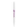 BIC® Basic Kugelschreiber weiß | 1-farbiger Siebdruck | Schaft-gegenüber vom Clip | 13.00 mm x 50.00 mm