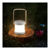 Coollux Multifunktions-LED-Lampe mit Bambusgriff Weiss