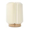 Coollux faltbare Papier LED-Lampe Aurora auf Holzsockel, 22cm Natur | ohne Werbeanbringung | Nicht verfügbar | Nicht verfügbar