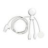 Xoopar Mr. Bio Long Multi-Kabel für Apple/Samsung Watch 1 Meter Weiss | 1-farbiger Tampondruck | Seite 1 | Ø 23 mm