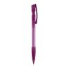 Kugelschreiber Nash Transparent mit Gummigriff Transparent Violett-Transparent Violett | 1-farbiger Tampondruck | Clip | 30 mm x 5 mm | Nicht verfügbar
