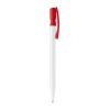 Kugelschreiber Nash Hardcolour Weiss-Rot Weiß | 1-farbiger Siebdruck | 90° vom Clip | 45 mm x 25 mm | Nicht verfügbar