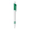 Kugelschreiber Tropic hardcolour Weiss-Dunkelgrün | 1-farbiger Siebdruck | 270° vom Clip | 40 mm x 25 mm | Nicht verfügbar