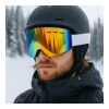 Skibrille für den Freizeitbereich - Kategorie 3, EN 174 zertifiziert Weiss | Sublimation | linke Seite des Riemens | 140 mm x 42 mm