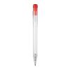 Kugelschreiber Ingeo TM Pen Clear Transparent Rot Weiß | 1-farbiger Siebdruck | in Verlängerung vom Clip | 45 mm x 25 mm | Nicht verfügbar