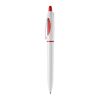 Kugelschreiber S! hardcolour Weiss-Rot Weiß | 1-farbiger Siebdruck | 180° vom Clip | 40 mm x 25 mm | Nicht verfügbar
