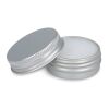 Runde Lippenbalsam-Dose aus recyceltem Aluminium Silber