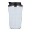 Recycelter Edelstahl-Thermobecher für Kaffee zum Mitnehmen, 400 ml Weiss | ohne Werbeanbringung | Nicht verfügbar | Nicht verfügbar