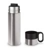 Isolierflasche mit Becher 500ml Silber | ohne Werbeanbringung | Nicht verfügbar | Nicht verfügbar | Nicht verfügbar
