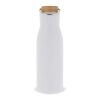 Isolier-Flasche mit Bambusdeckel, 500ml Weiss