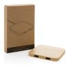 10W Wireless-Charger mit USB aus FSC®-Bambus braun | ohne Werbeanbringung | Nicht verfügbar | Nicht verfügbar