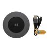 Terra 10W Wireless Charger aus RCS recyceltem Aluminium grau | ohne Werbeanbringung | Nicht verfügbar | Nicht verfügbar