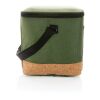 Impact AWARE™ XL RPET Two-Tone Kühltasche mit Korkdetail grün | ohne Werbeanbringung | Nicht verfügbar | Nicht verfügbar | Nicht verfügbar