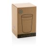 GRS Recycelt PP-Becher mit FSC®-Bambusdeckel weiß | ohne Werbeanbringung | Nicht verfügbar | Nicht verfügbar