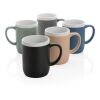 Keramiktasse mit weißem Rand, 300ml schwarz-weiß