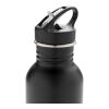 Deluxe Sportflasche aus Edelstahl schwarz | ohne Werbeanbringung | Nicht verfügbar | Nicht verfügbar | Nicht verfügbar