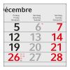 3-Monatskalender Einblatt Budget 3 RECYCLING Schrift modern Rot | 300 × 490 mm | 4C-Quality