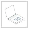 Haftnotizblock Cover Karton RECYCLING Format mittel Naturkarton-Umschlag ohne Werbeanbringung | ohne Werbeanbringung | ohne Werbeanbringung