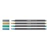 STABILO Pen 68 metallic Fasermaler silber | ohne Werbeanbringung