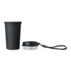 Becher recy. Edelstahl 400ml schwarz