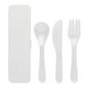 Besteck-Set PP weiß | ohne Werbeanbringung | Nicht verfügbar | Nicht verfügbar | Nicht verfügbar