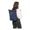 Rolltop-Rucksack Thaddeus aus recyceltem Poly-Baumwollgewebe (330 g/m²) Blau | ohne Werbeanbringung | Nicht verfügbar | Nicht verfügbar