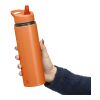 Recycelte Trinkflasche aus Edelstahl (500 ml) Zeno Orange | ohne Werbeanbringung | Nicht verfügbar | Nicht verfügbar