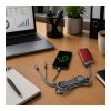 3-in-1 Ladekabel 'Belfast' aus Aluminium und Nylon Silber