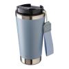 Doppelwandiger Trinkbecher aus recyceltem Edelstahl 500 ml Kayla beige