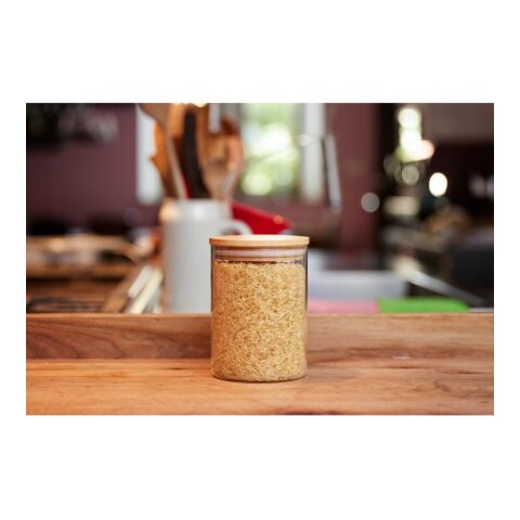 Glasbehälter "Bamboo", 0,65 l transparent | ohne Werbeanbringung | Nicht verfügbar | Nicht verfügbar