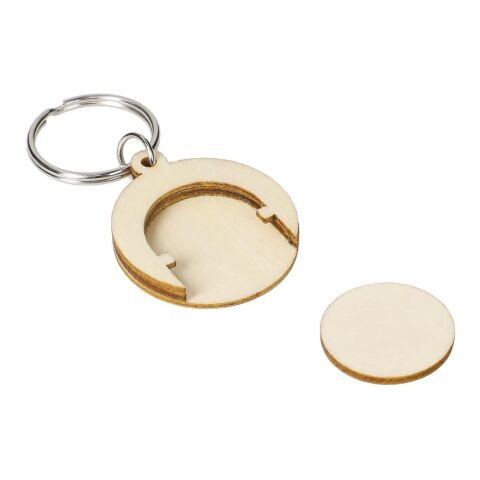 Holzchip-Schlüsselanhänger "Round" natur | ohne Werbeanbringung | Nicht verfügbar | Nicht verfügbar