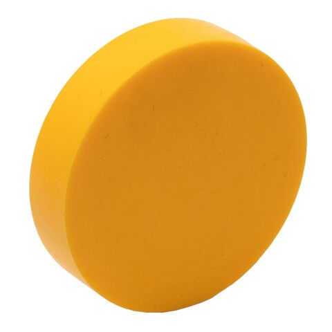 Radiergummi "Rund" standard gelb | 1-farbiger Siebdruck | Vorderseite mittig | Ø 30 mm