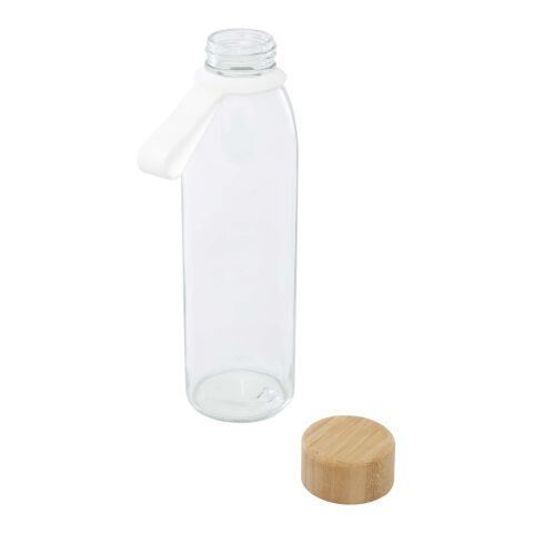 Porto 500 ml Glas-Flasche mit Silikongriff und Bambusdeckel Standard | weiss | ohne Werbeanbringung | Nicht verfügbar | Nicht verfügbar
