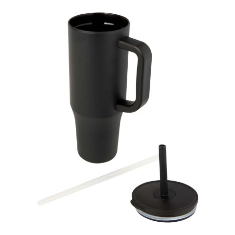 Brady 900 ml RCS-zertifizierter Isolierbecher mit Silikon Trinkhalm schwarz