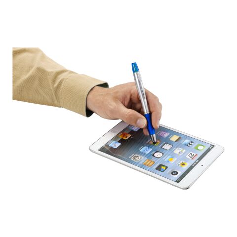 Nash Stylus Kugelschreiber und Marker silber mit farbigem Griff Standard | silber-royalblau | ohne Werbeanbringung | Nicht verfügbar | Nicht verfügbar