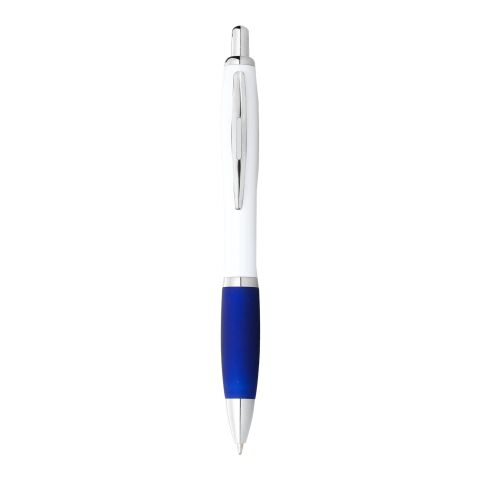 Nash Kugelschreiber weiß mit farbigem Griff blaue Tinte Priority | weiss-royalblau | Digitaldruck | Schaft gesamte Länge | 60 mm x 8 mm