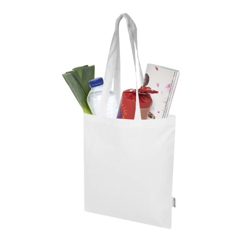 Madras Blend 140 g/m² Tragetasche aus GRS-recycelter Baumwolle 7L Standard | weiss | ohne Werbeanbringung | Nicht verfügbar | Nicht verfügbar | Nicht verfügbar