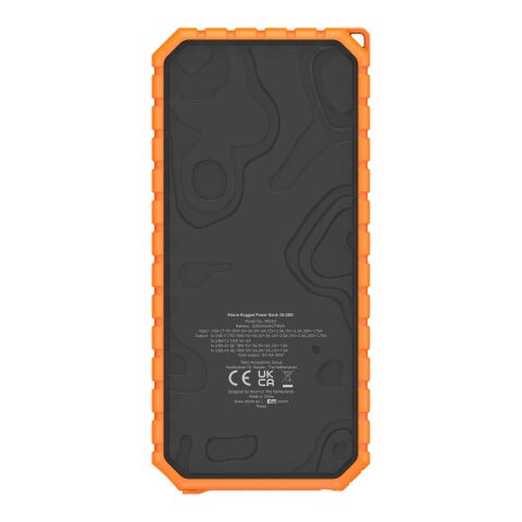 Xtorm XR202 Xtreme 35 W 20.000 mAh QC3.0 wasserdichte, robuste Powerbank mit Taschenlampe schwarz-orange | ohne Werbeanbringung