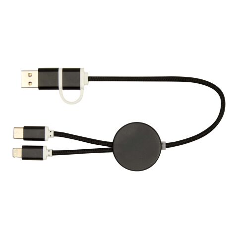 Alasia 30 cm 5-in-1 Kabel aus recyceltem Kunststoff für Datenübertragung und 27W Schnellladung Standard | schwarz | ohne Werbeanbringung | Nicht verfügbar | Nicht verfügbar