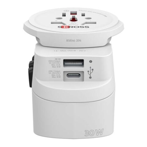 SKROSS® PRO Light USB AC30PD Reiseadapter weiß