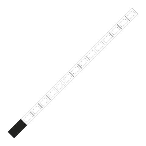 RFX™ 40 cm reflektierendes PVC Band für Haustiere neongelb | 1-farbiger Siebdruck | Vorderseite | 17 mm x 8 mm